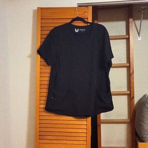 Urbane Performance Black XXL Scrub Top